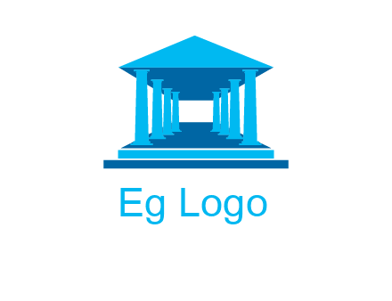 courthouse or Greek temple logo