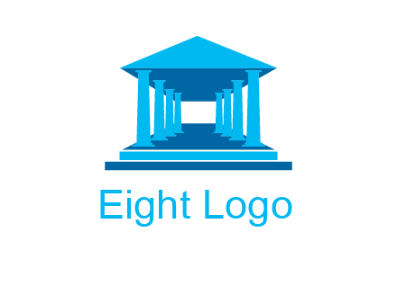 courthouse or Greek temple logo
