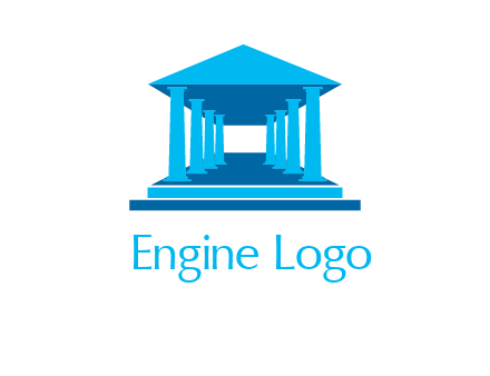 courthouse or Greek temple logo