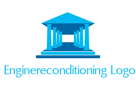 courthouse or Greek temple logo