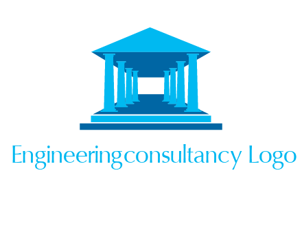 courthouse or Greek temple logo