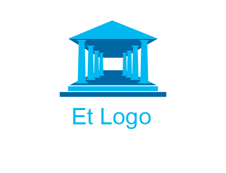 courthouse or Greek temple logo
