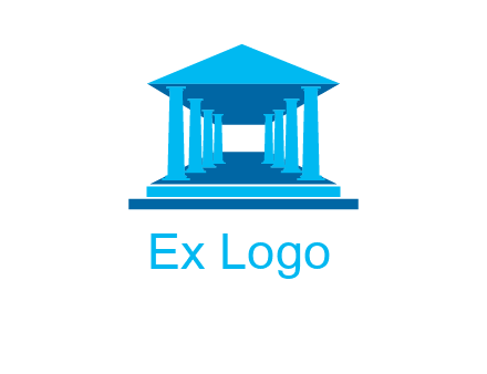 courthouse or Greek temple logo