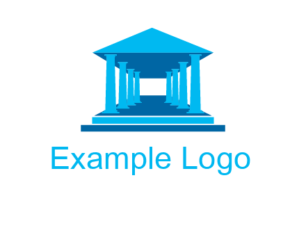 courthouse or Greek temple logo