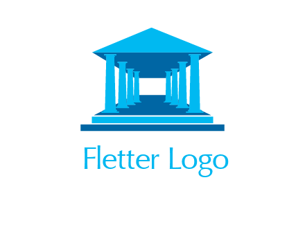 courthouse or Greek temple logo