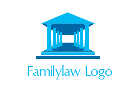 courthouse or Greek temple logo