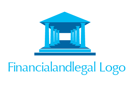 courthouse or Greek temple logo