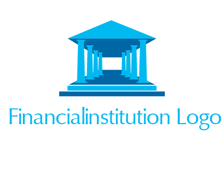 courthouse or Greek temple logo