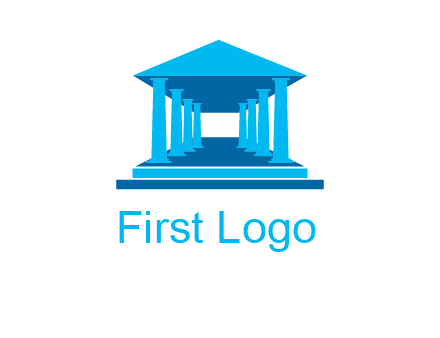 courthouse or Greek temple logo