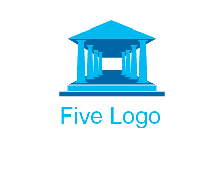 courthouse or Greek temple logo