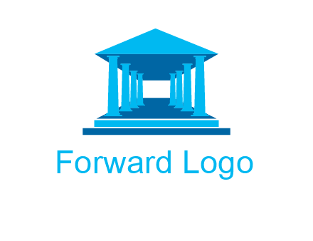 courthouse or Greek temple logo