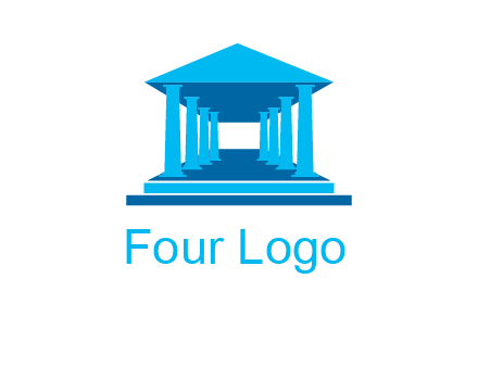courthouse or Greek temple logo