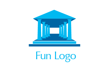 courthouse or Greek temple logo