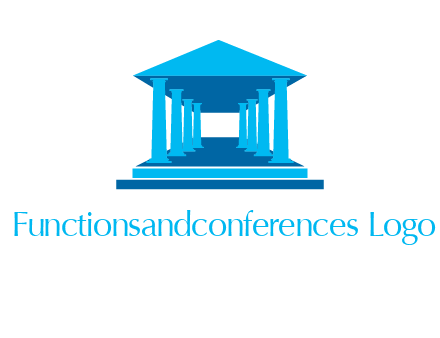 courthouse or Greek temple logo