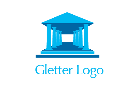 courthouse or Greek temple logo