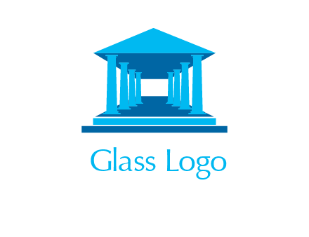 courthouse or Greek temple logo