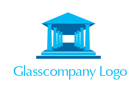 courthouse or Greek temple logo