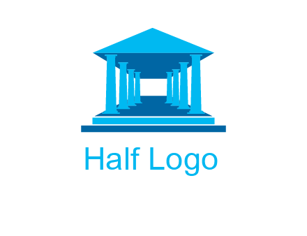 courthouse or Greek temple logo