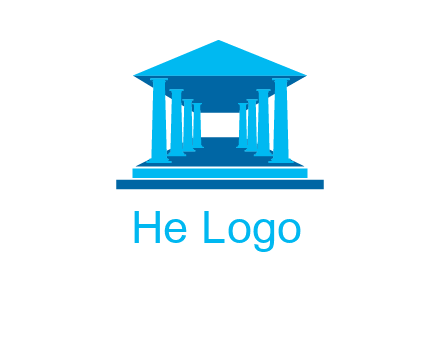 courthouse or Greek temple logo