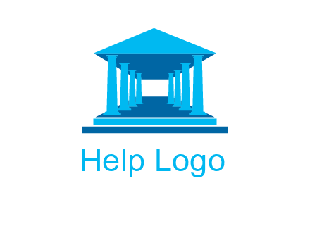 courthouse or Greek temple logo