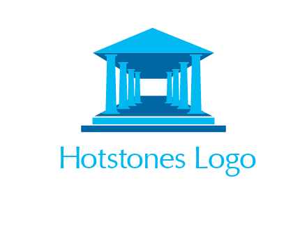 courthouse or Greek temple logo