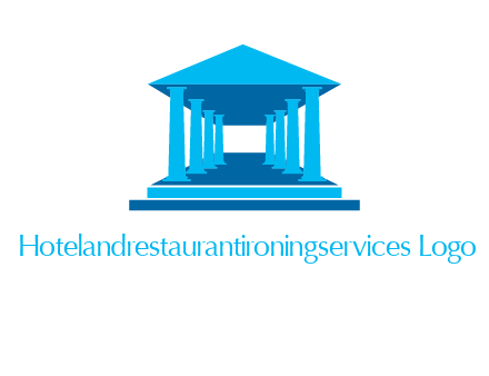 courthouse or Greek temple logo
