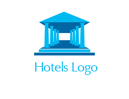 courthouse or Greek temple logo