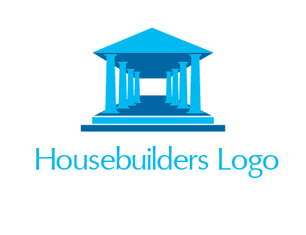 courthouse or Greek temple logo