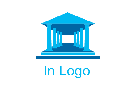 courthouse or Greek temple logo