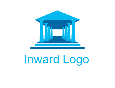 courthouse or Greek temple logo