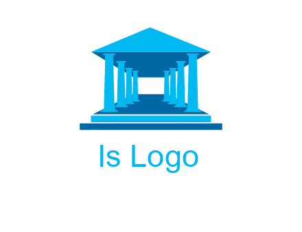 courthouse or Greek temple logo