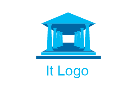 courthouse or Greek temple logo