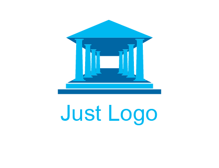 courthouse or Greek temple logo