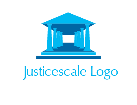 courthouse or Greek temple logo