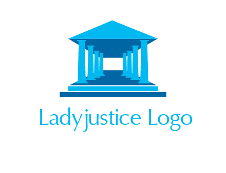 courthouse or Greek temple logo