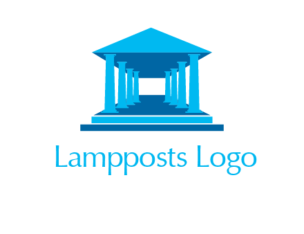 courthouse or Greek temple logo