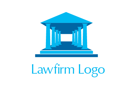 courthouse or Greek temple logo