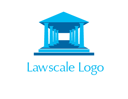 courthouse or Greek temple logo