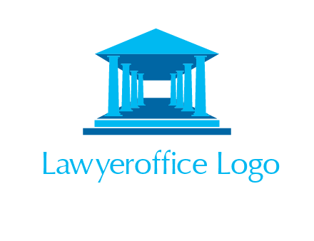 courthouse or Greek temple logo