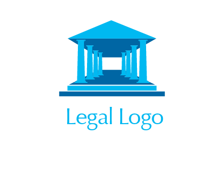 courthouse or Greek temple logo