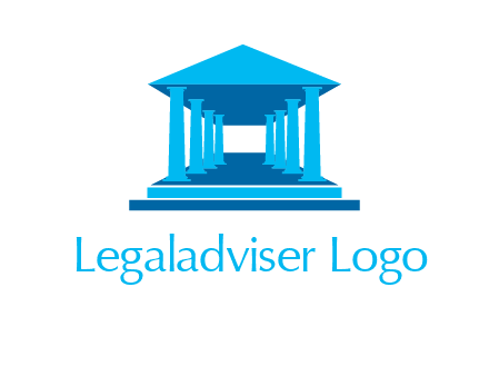 courthouse or Greek temple logo
