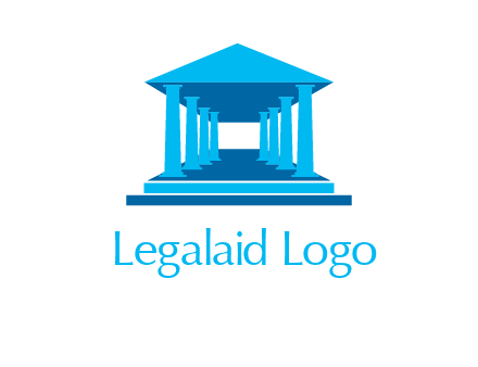 courthouse or Greek temple logo