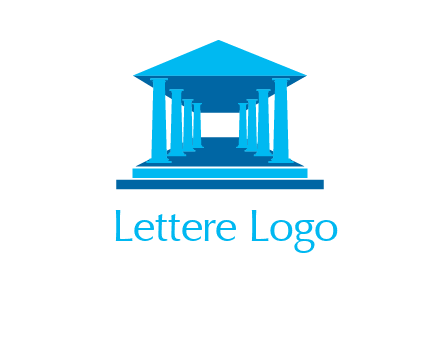 courthouse or Greek temple logo