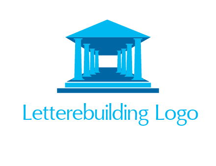 courthouse or Greek temple logo