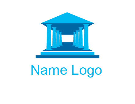 courthouse or Greek temple logo