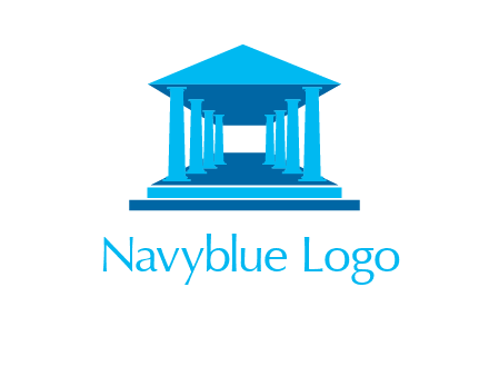 courthouse or Greek temple logo