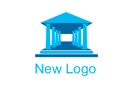 courthouse or Greek temple logo