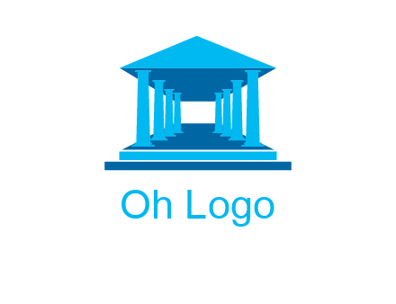 courthouse or Greek temple logo