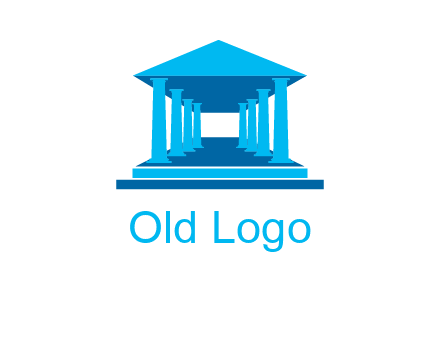 courthouse or Greek temple logo