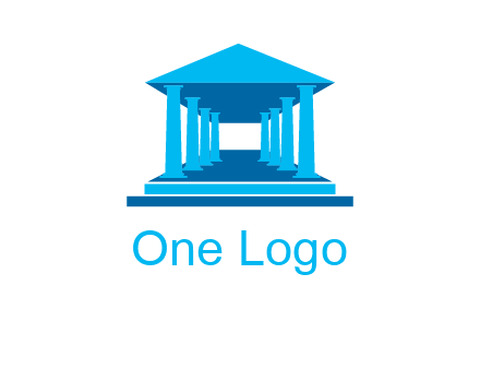 courthouse or Greek temple logo